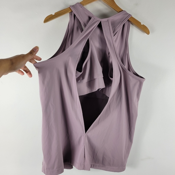 Any Age Activewear Keyhole Two In One Sports Bra Tank Top Twofer - Picture 6 of 12